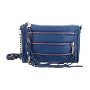 Rebecca Minkoff | Leather Triple Zip Crossbody Bag | Blue